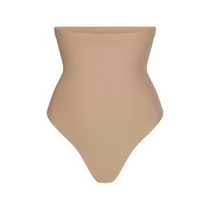SKIMS High-Waisted Shapewear Thong in Beige